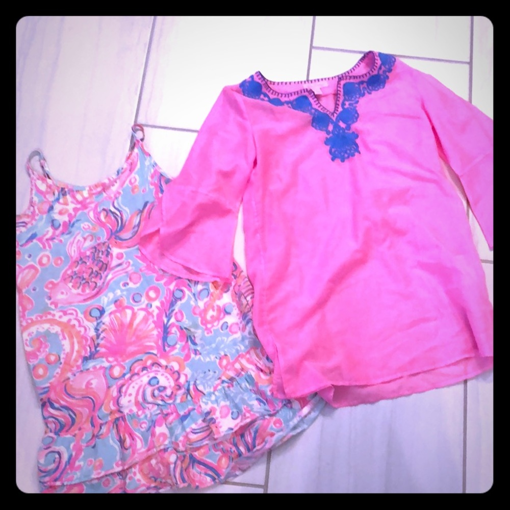 Lily Pulitzer sundress and coverup/tunic top